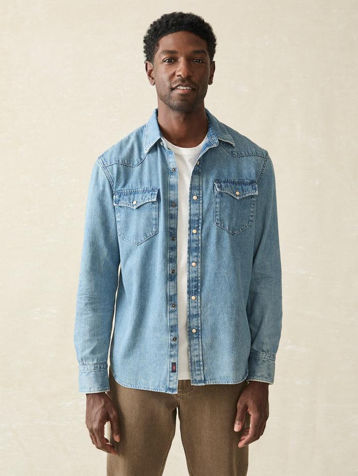 jnb The Western Shirt - Faded Indigo