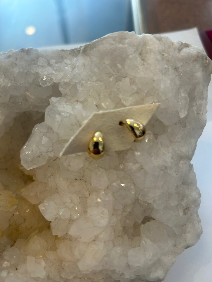 Jnb Thick Dome Huggies 14K Gold