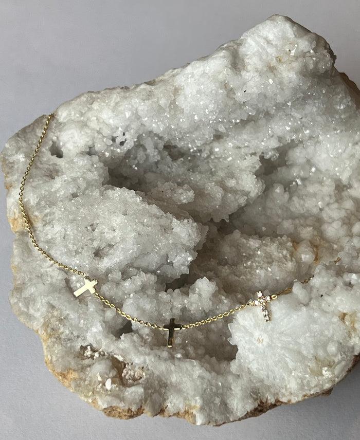 jnb Three Cross Necklace