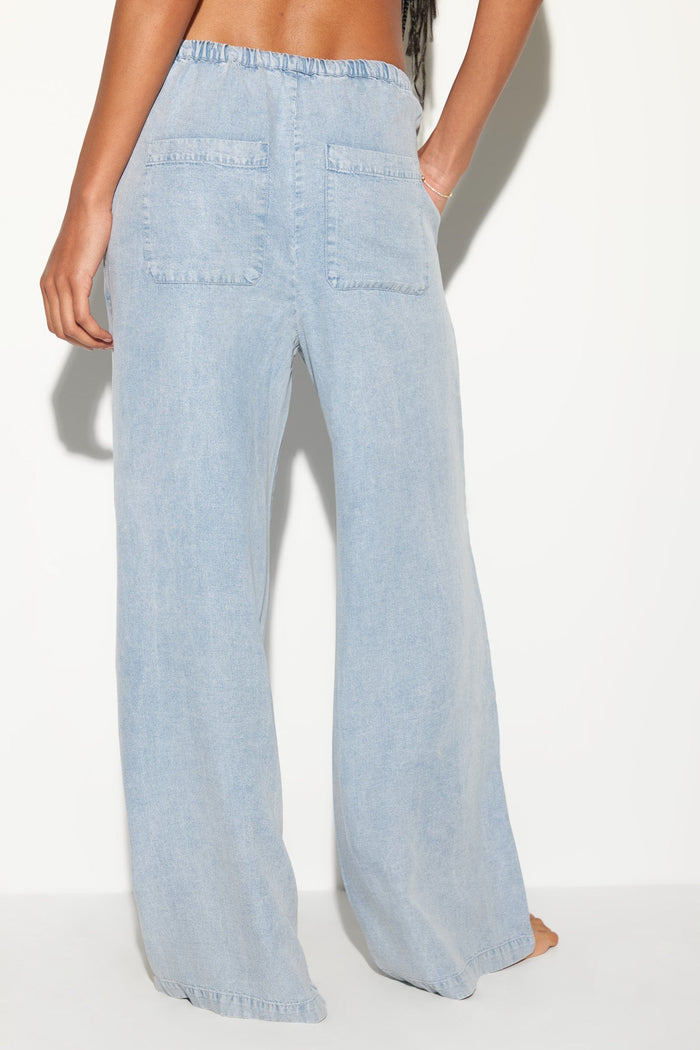 Jnb Toluca Chambray Pant - Sunbleached Chambray