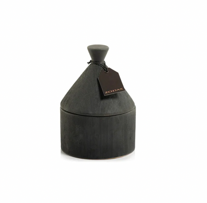 jnb Trulli Stoneware Candle Jar- Black