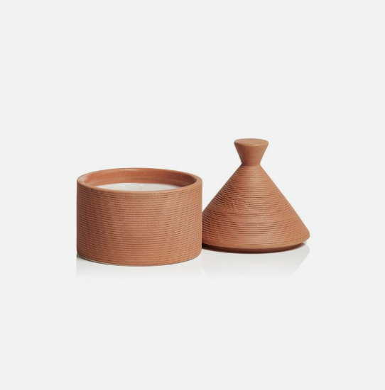 jnb Trulli Stoneware Candle Jar- Terracotta