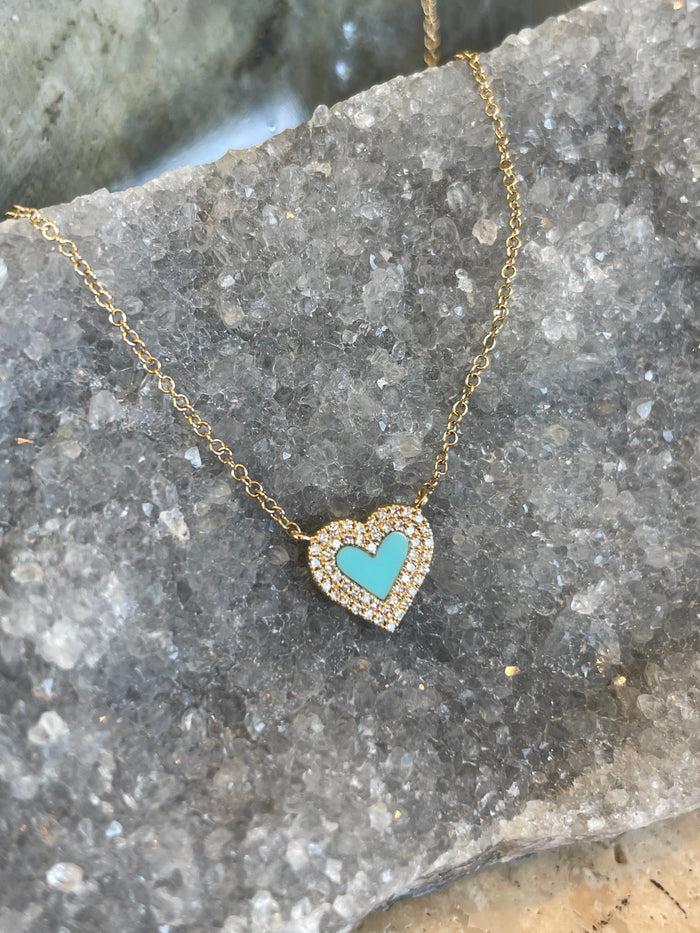 jnb Turquoise Diamond Heart