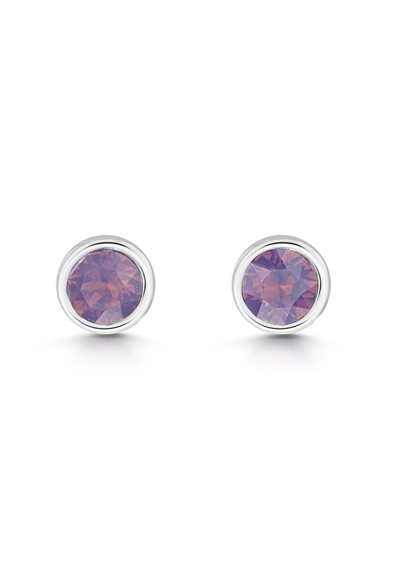 jo for girls cyclamen opal swarovski crystal silver earrings jo for girls cyclamen opal swarovski crystal silver earrings