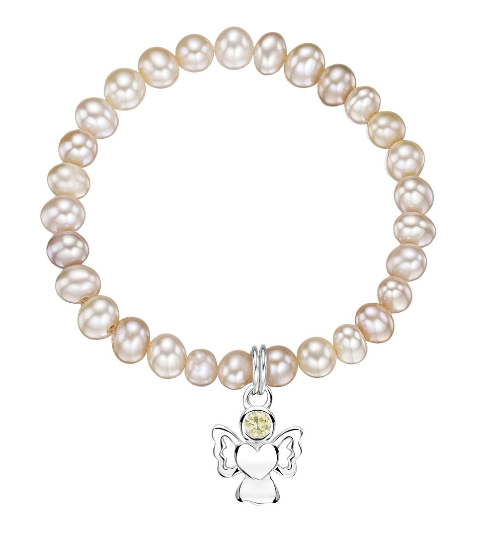 jo for girls freshwater pearl bracelet with august birthstone angel