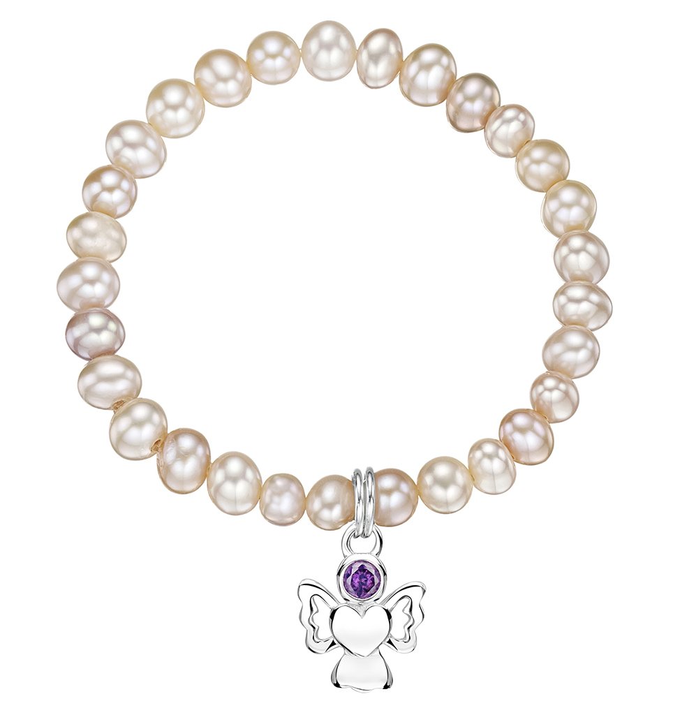 jo for girls freshwater pearl bracelet with february birthstone