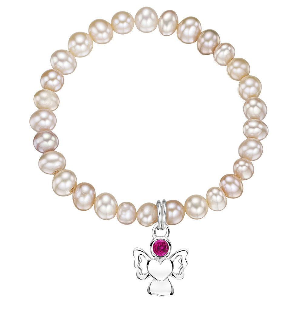 jo for girls freshwater pearl bracelet with july birthstone angel