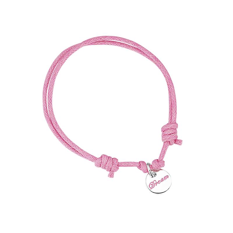 jo for girls pink bracelet sterling silver 'dream' charm