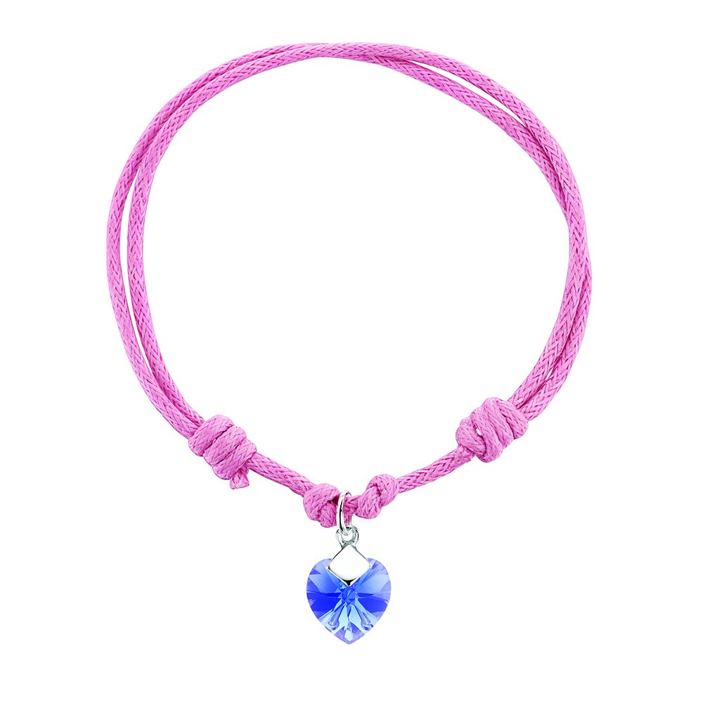 jo for girls pink cord bracelet with swarovski sapphire crystal jo for girls pink cord bracelet with swarovski sapphire crystal