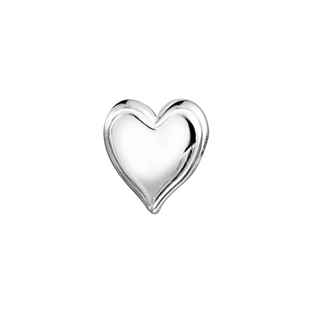 jo for girls polished sterling silver heart charm bead