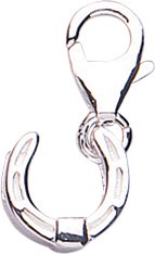 jo for girls polished sterling silver horseshoe charm