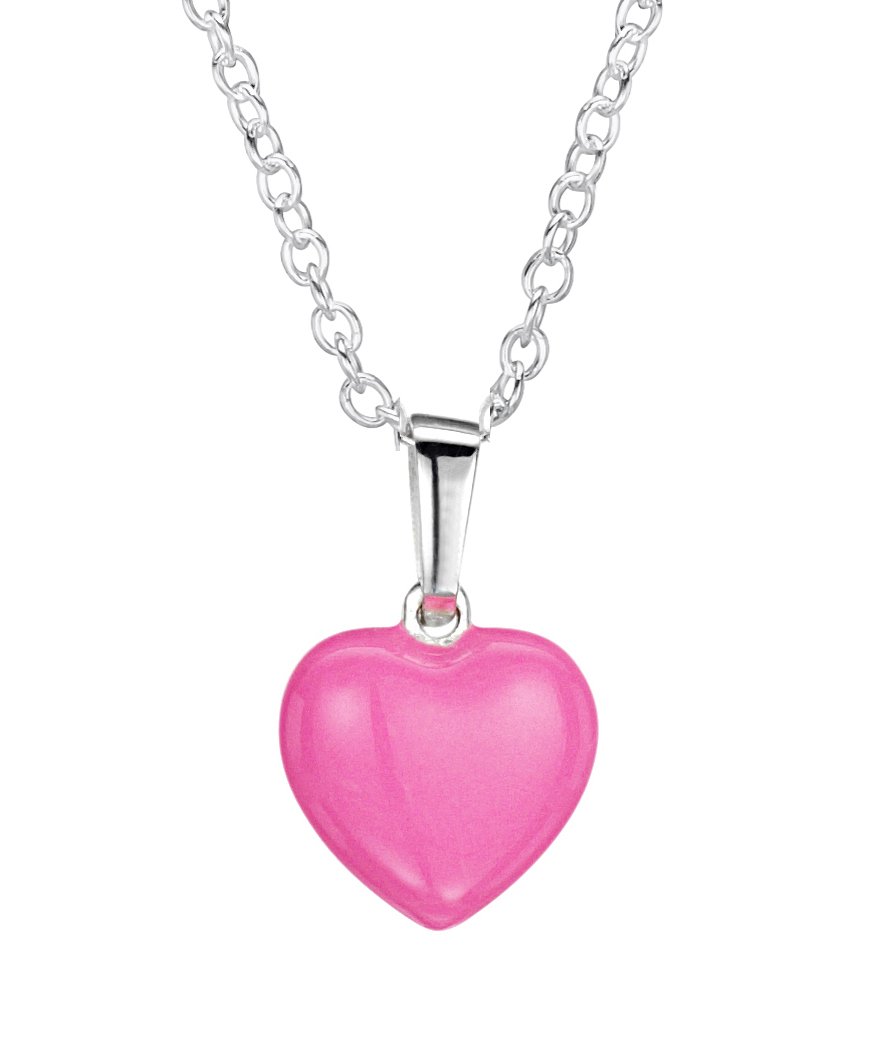 jo for girls sterling silver 3D enamel heart pendant