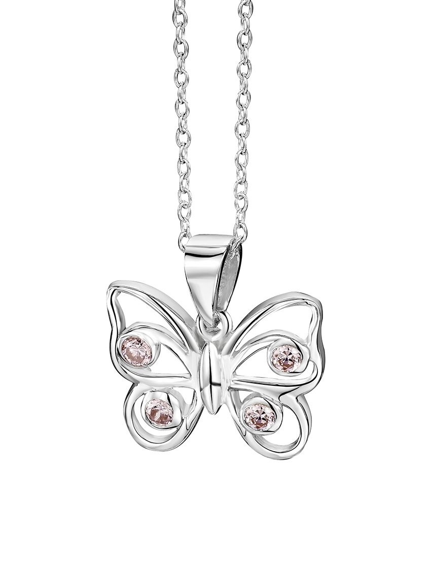 jo for girls sterling silver and cubic zirconia butterfly