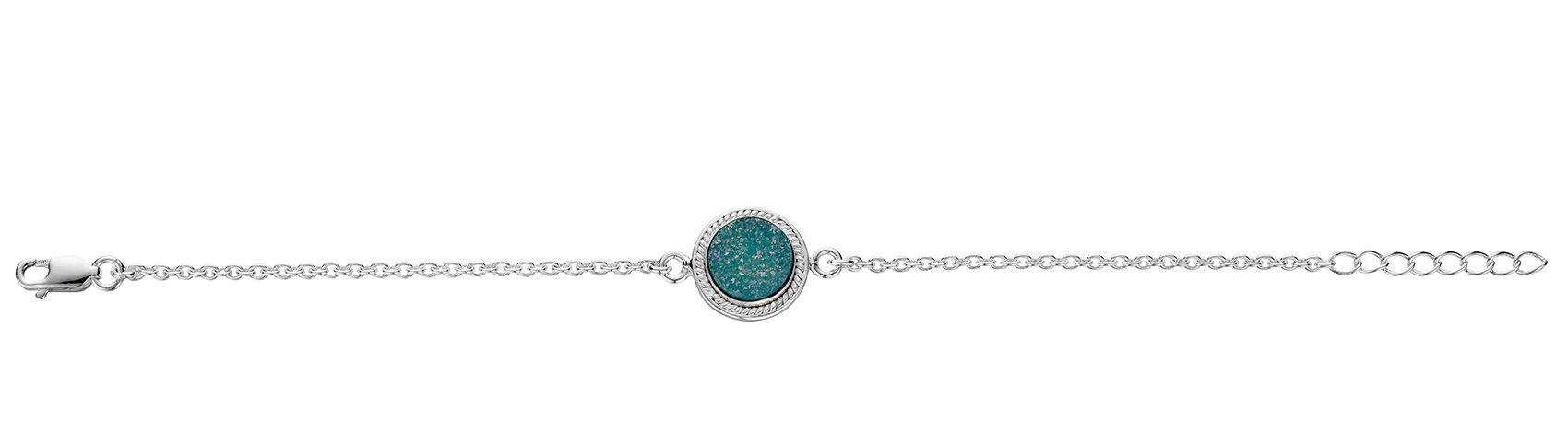 Jo For Girls Sterling Silver And Green Druzy Bracelet