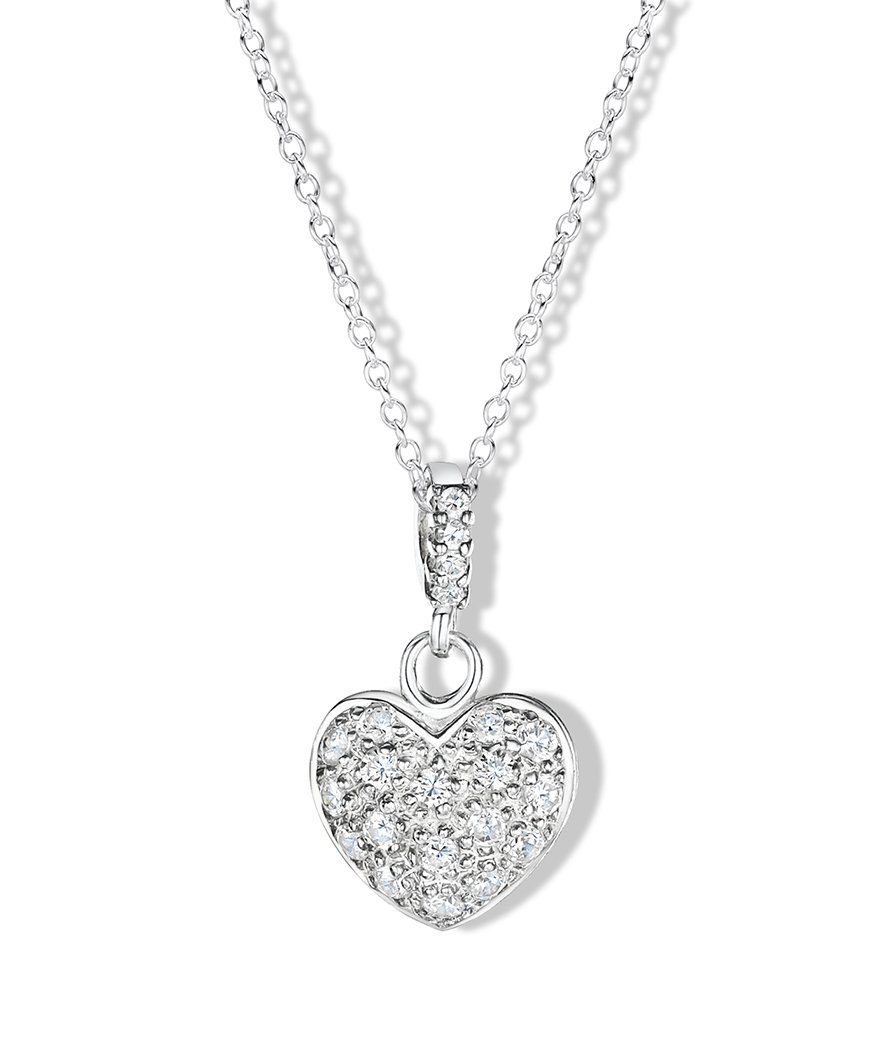jo for girls sterling silver and mulit cz heart pendant