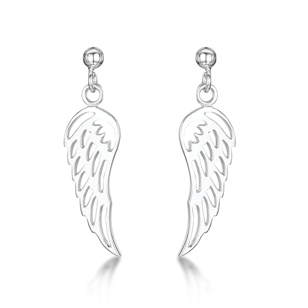 jo for girls sterling silver angel wing drop earrings jo for girls sterling silver angel wing drop earrings