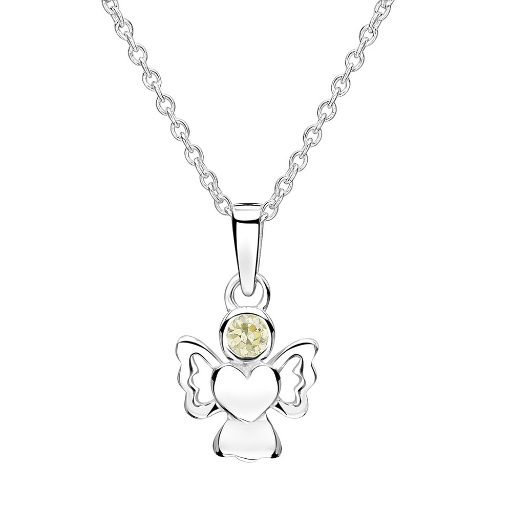 jo for girls sterling silver august birthstone angel pendant