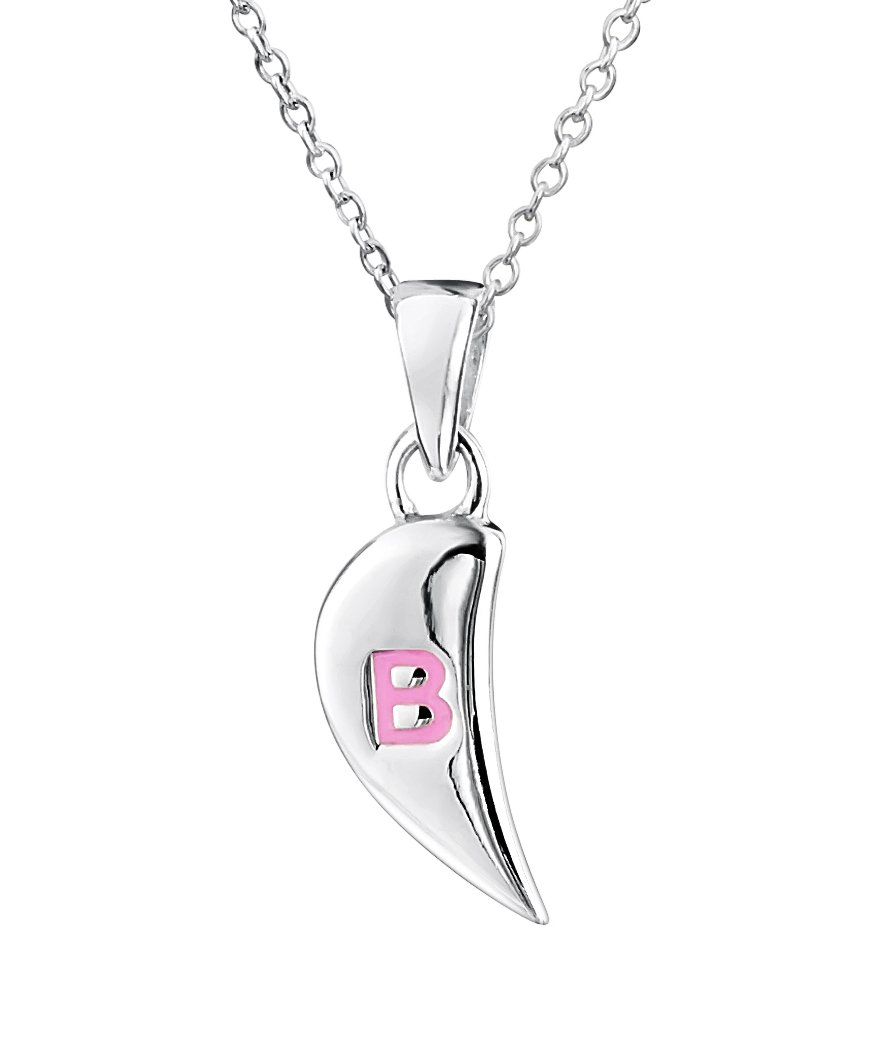 Jo For Girls Sterling Silver Bff Split Heart Pendant