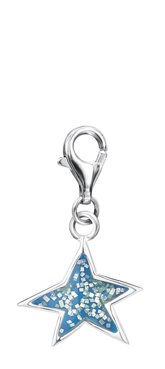 jo for girls sterling silver blue glitter star charm