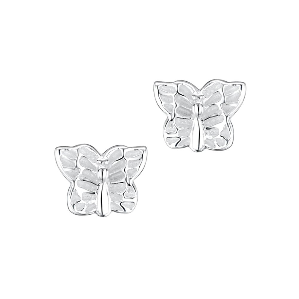 jo for girls sterling silver butterfly stud earrings