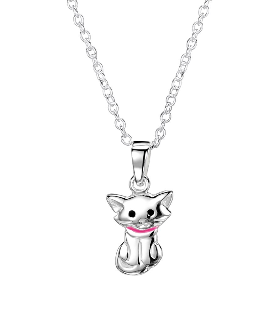 jo for girls sterling silver 'cat with attitude' pendant