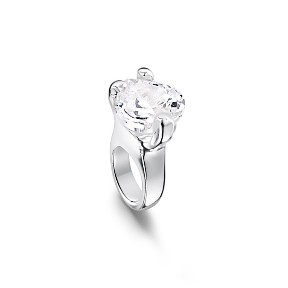 jo for girls sterling silver cubic zirconia ring bead