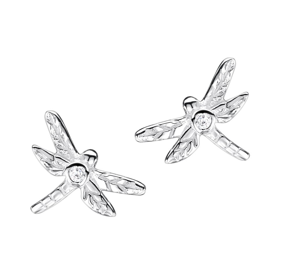 jo for girls sterling silver dragonfly stud earrings