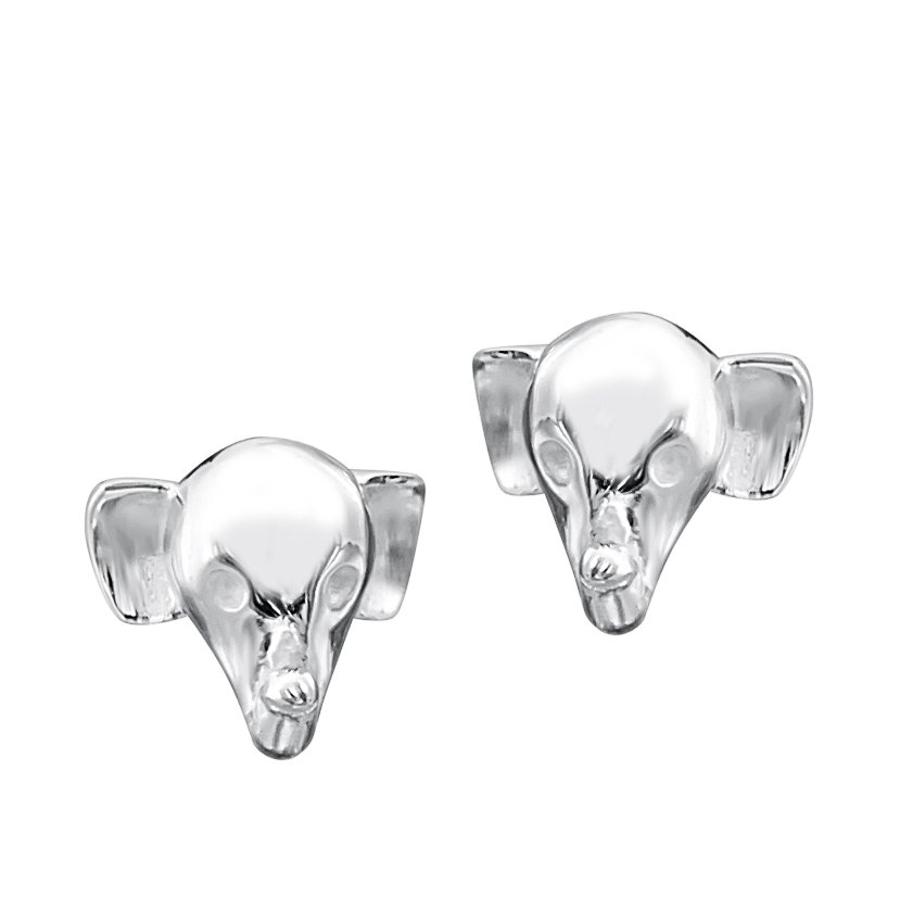 jo for girls sterling silver elephant head stud earrings