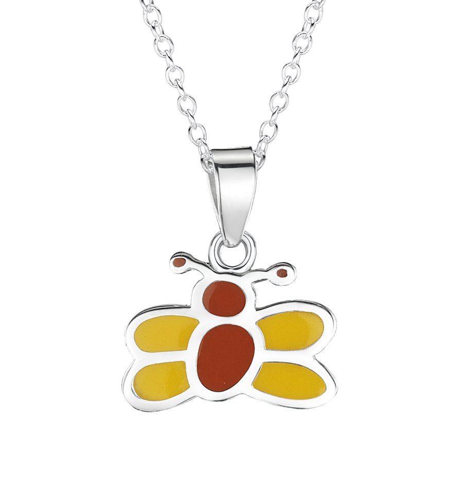 jo for girls sterling silver enamel butterfly pendant