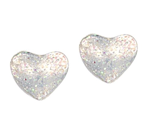 jo for girls sterling silver enamel heart stud earrings