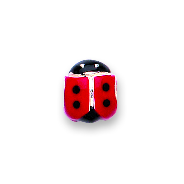 jo for girls sterling silver enamel ladybird charm bead