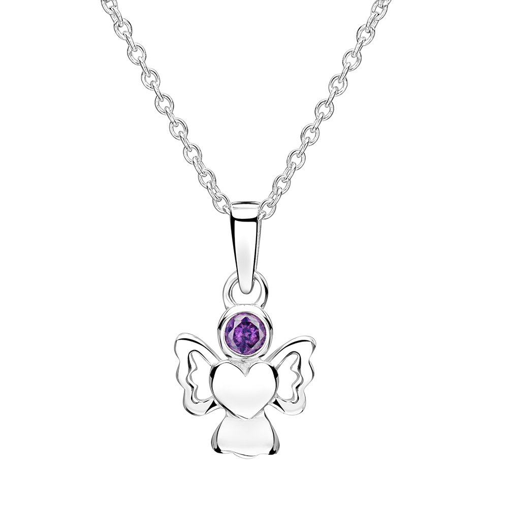 jo for girls sterling silver february birthstone angel
