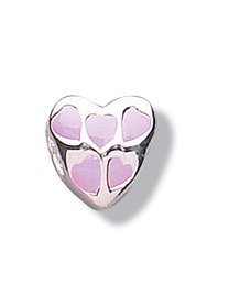 jo for girls sterling silver five hearts charm bead