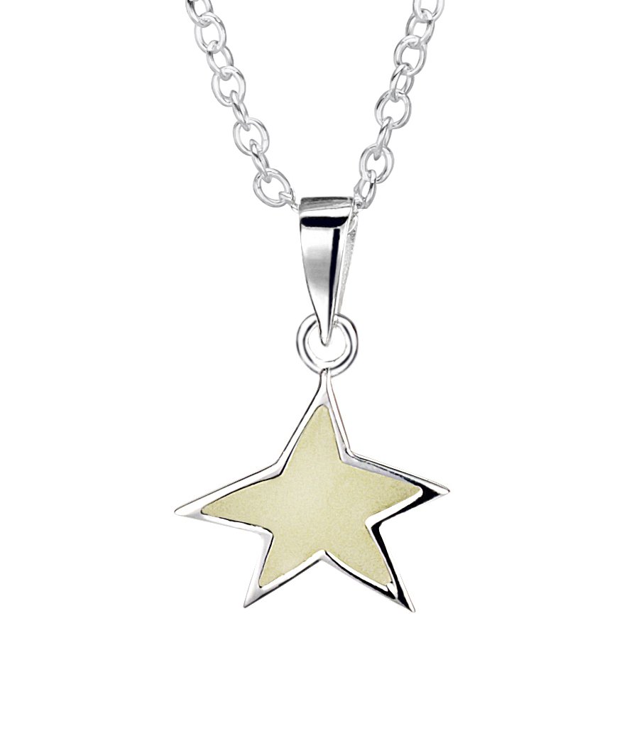 Jo For Girls Sterling Silver Glow In The Dark Star Pendant