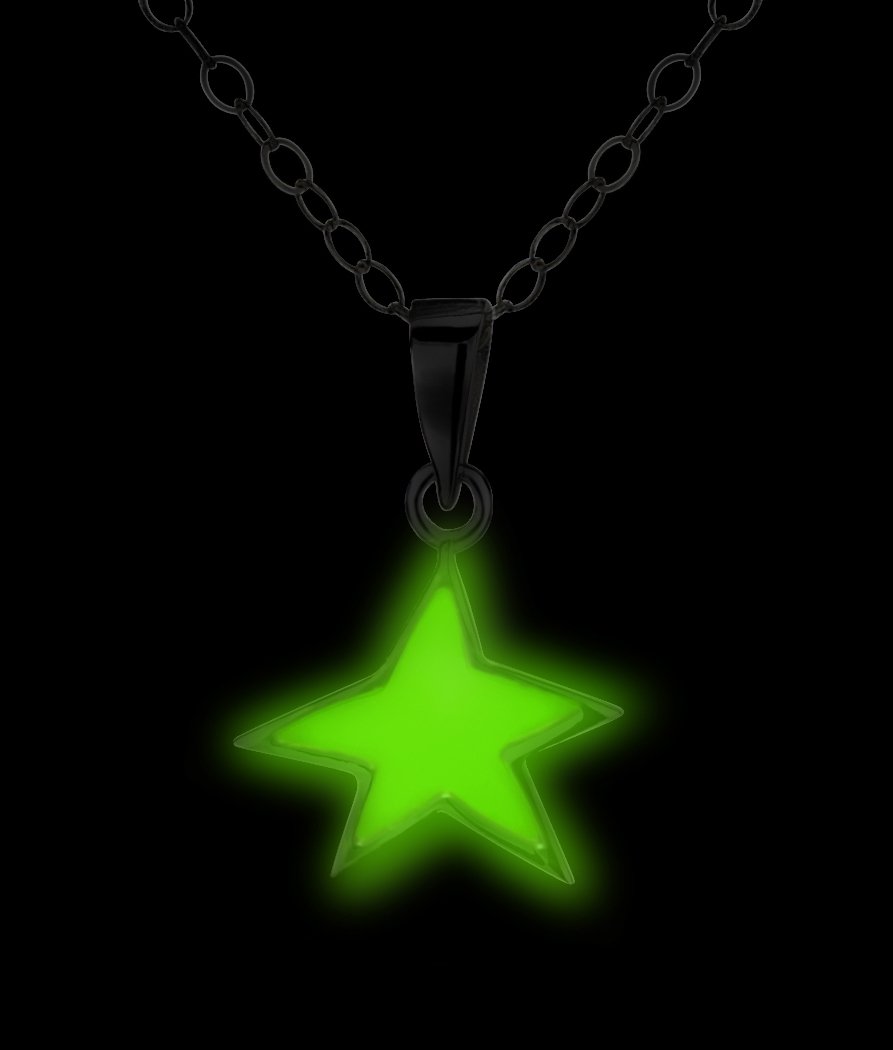 jo for girls sterling silver glow in the dark star pendant