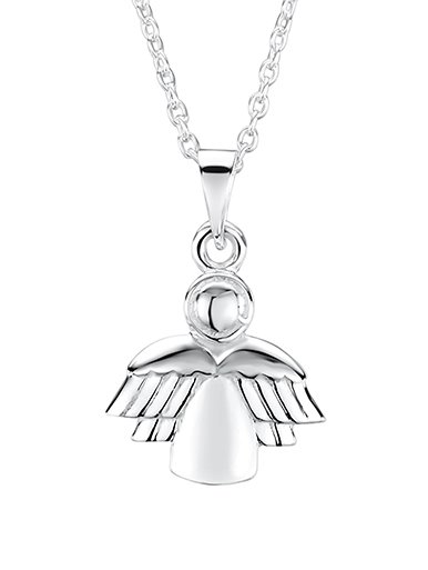 jo for girls sterling silver guardian angel pendant