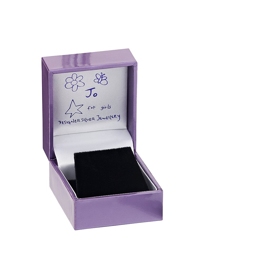 Jo For Girls Sterling Silver Guardian Angel Stud Earrings