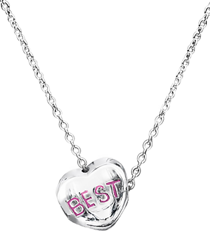 jo for girls sterling silver heart best friend slider pendant
