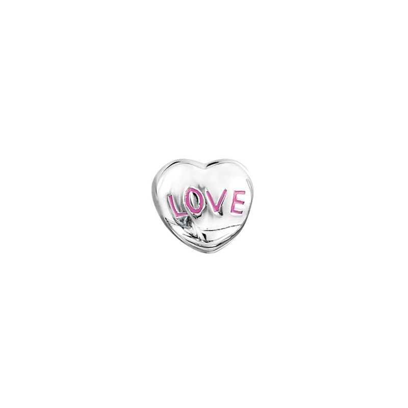 jo for girls sterling silver love double sided bead