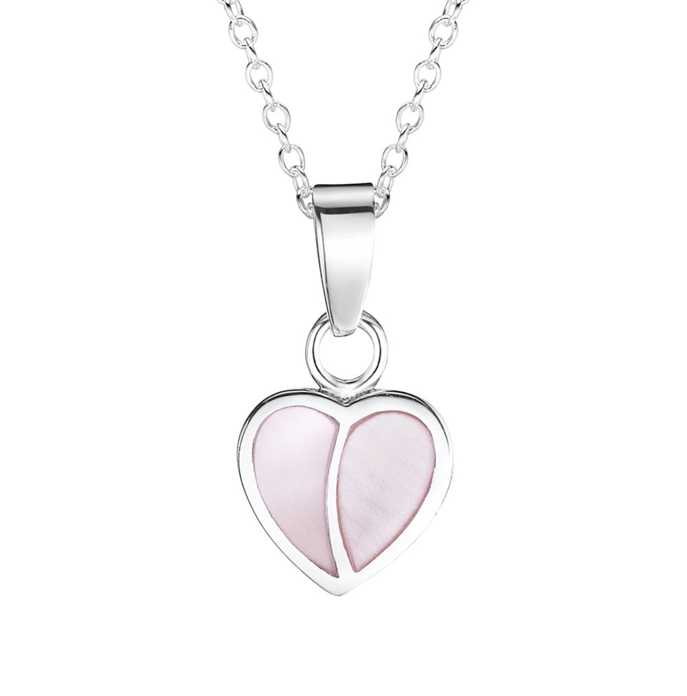 jo for girls sterling silver mother of pearl heart pendant