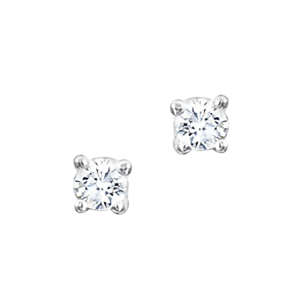 jo for girls sterling silver round cubic zirconia stud earrings