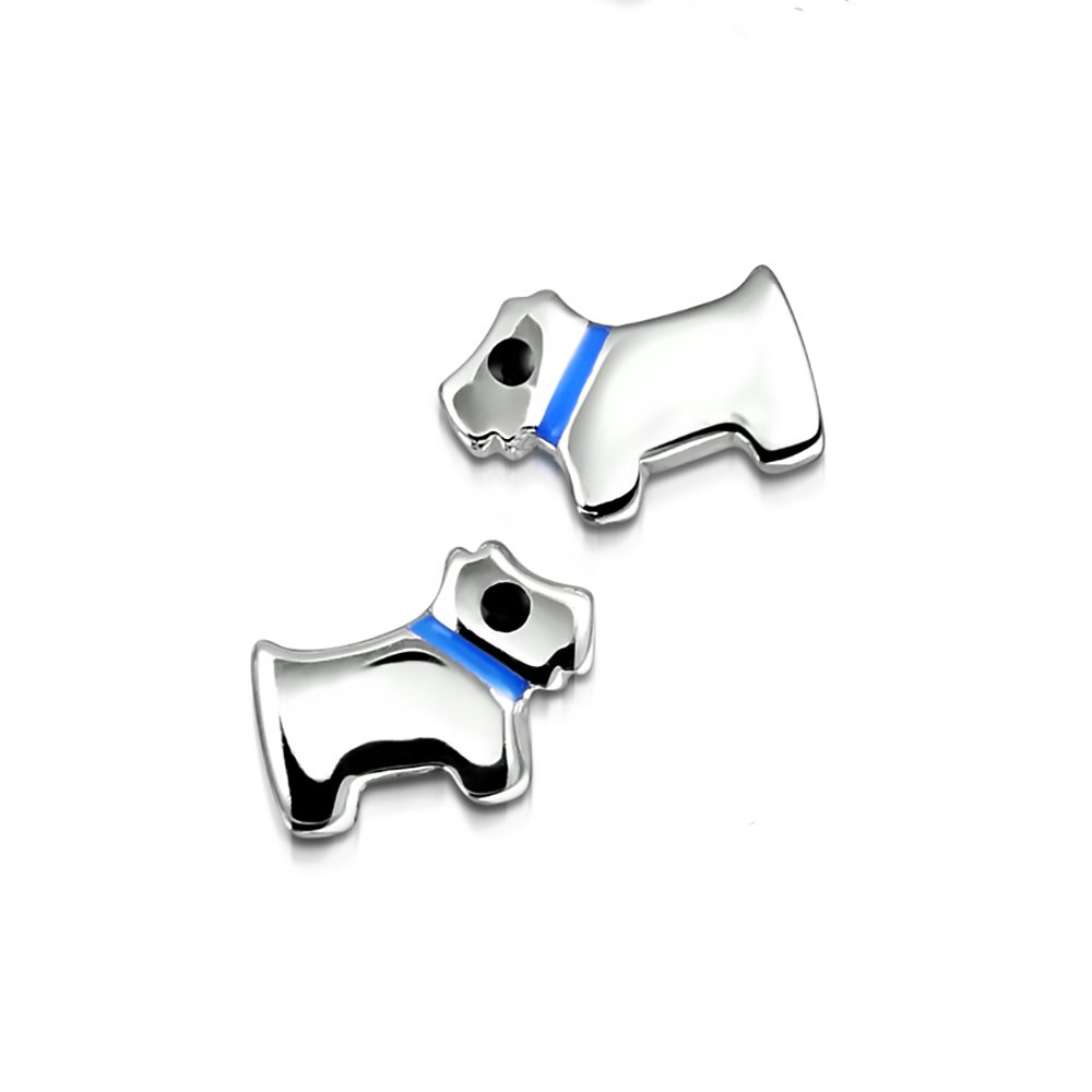 jo for girls sterling silver scottie dog stud earrings