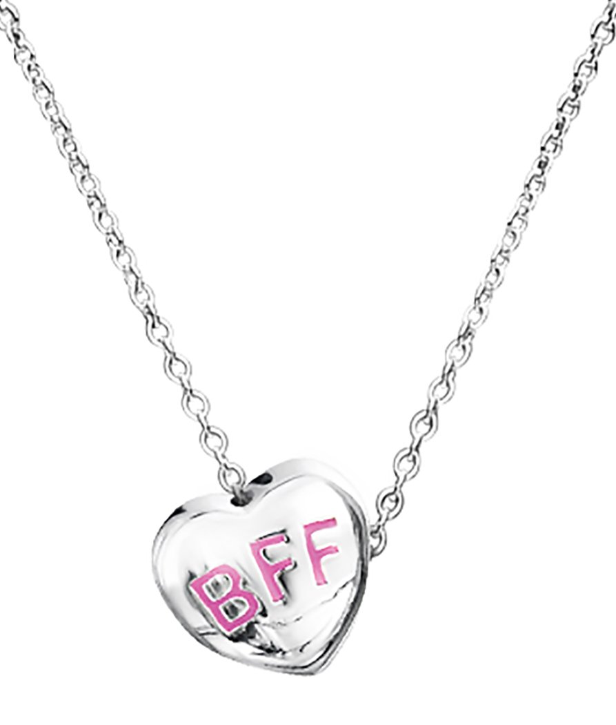 jo for girls sterling silver solid heart bff slider pendant