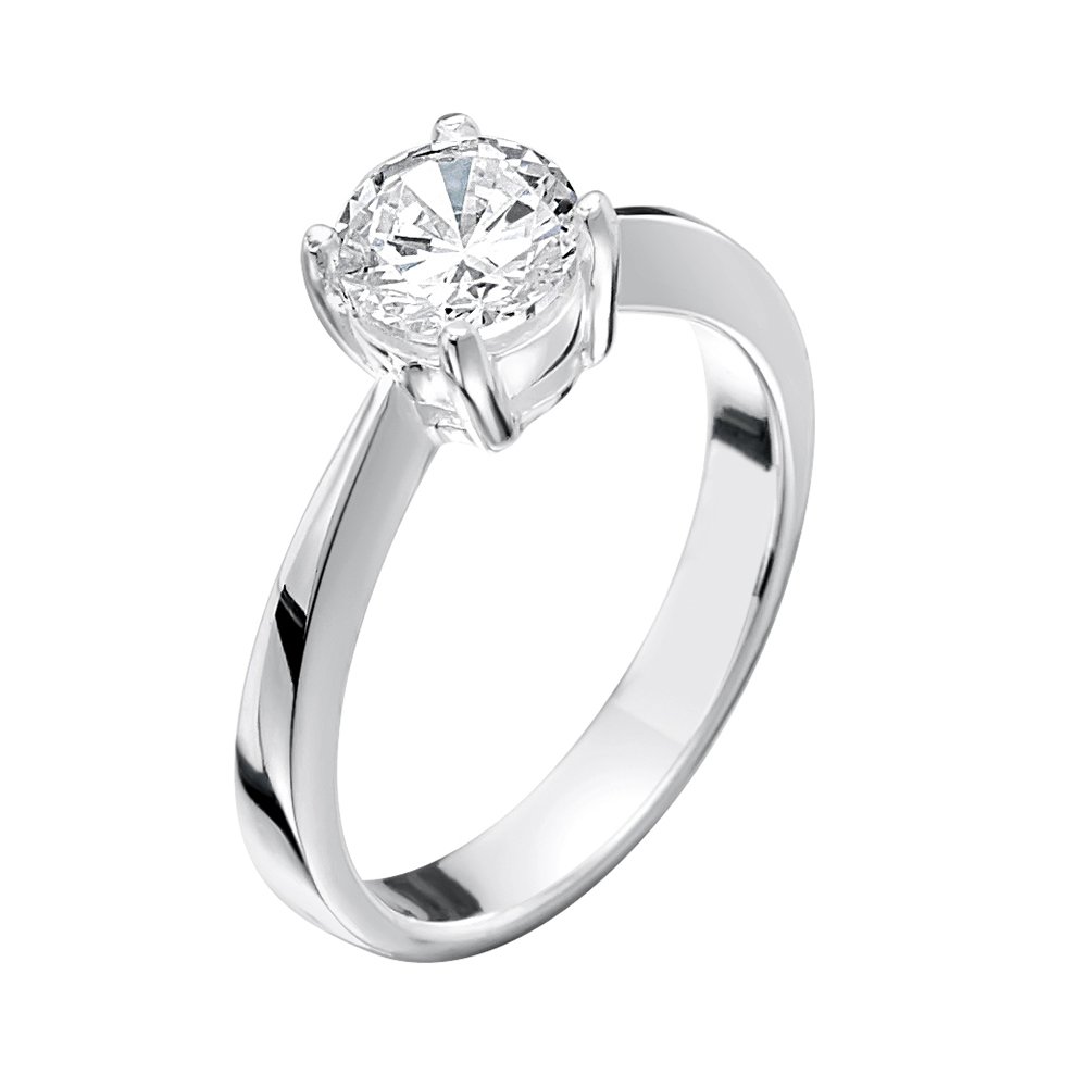 jo for girls sterling silver solitaire ring with cz