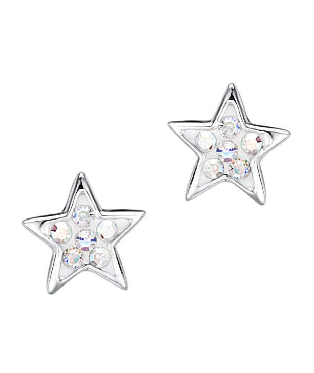 jo for girls sterling silver sparkly star stud earrings