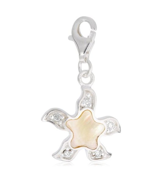 jo for girls sterling silver star fish MOP clicky charm
