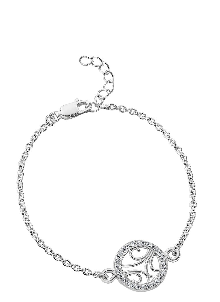 jo for girls sterling silver swirls cubic zirconia bracelet