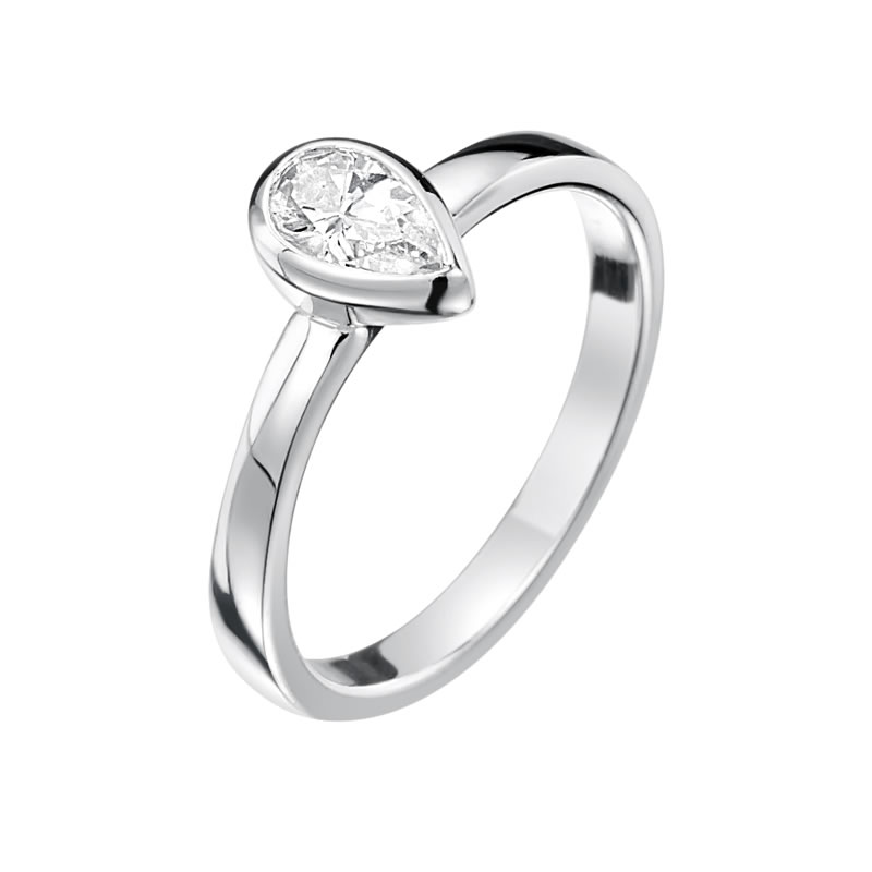 jo for girls sterling silver teardrop cubic zirconia ring