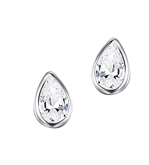 jo for girls sterling silver teardrop stud earrings