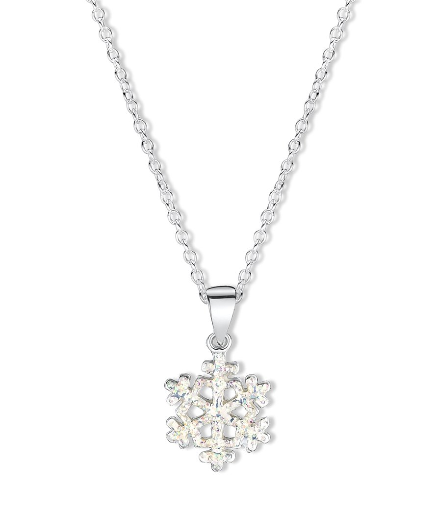 jo for girls sterling silver white snowflake pendant